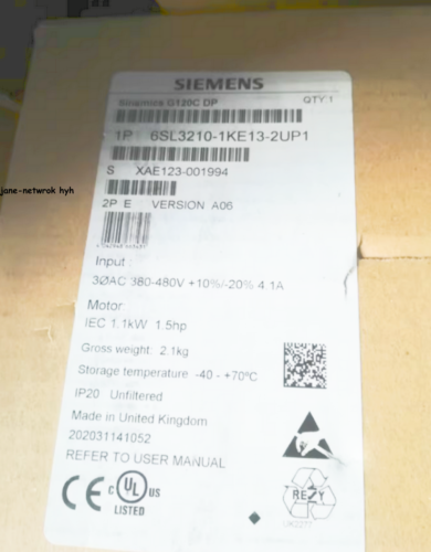 New 6Sl32101Ke132Up2 Inverter 6Sl3210-1Ke13-2Up2