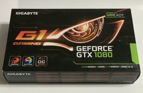 Gigabyte Geforce Gtx 1080 G1 Gaming 8Gb Graphics Card Wfx3 Gv-N1080G1 Gaming-8Gd