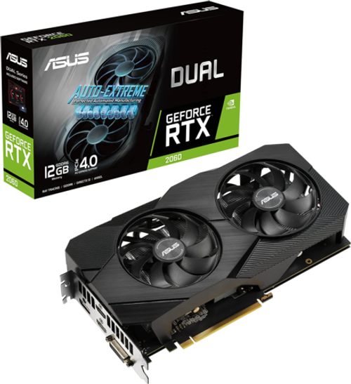 Asus Dual Geforce Rtx 2060 Evo Graphics Card (Pcie 3.0, 12Gb Gddr6 Memory, Hdmi,