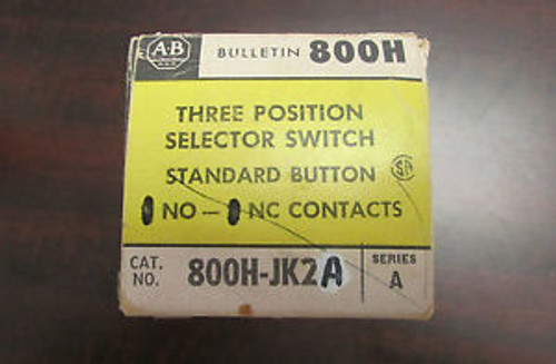 Allen Bradley 800H Jk2A Three Position Selector Switch Standard Button