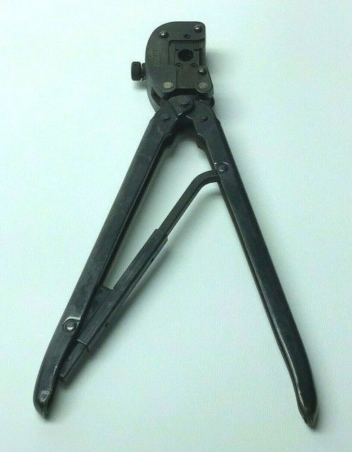 Amp 220015-1-J Heavy Head Hand Crimping Tool Coaxial Connector W/ Flexible Cable