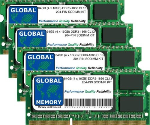 64Gb 4X16Gb Ddr3 1866Mhz Pc3-14900 204-Pin Sodimm Imac 68.6Cm Retina Fins 2015-