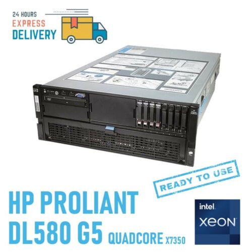 Hp Proliant Dl580 G5 Quad Core Xeon X7350 Cpu 16 Core Memory 32Gb 876Gb Sas Server.-
