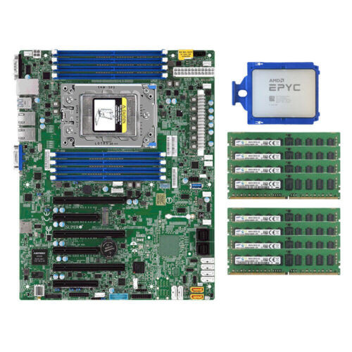 1X Supermicro H11Ssl-I Motherboard +1X Amd Epyc 7401P Cpu +8X 8Gb 2133P Memory New-