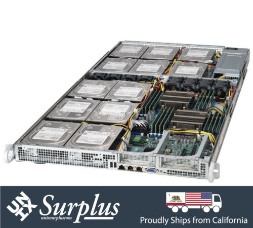 Qty 12X 3Tb Sas Hd Installed In 1U Server X9Drff-7T+ 2X 3.3Ghz 8 Cores 32Gb Ram