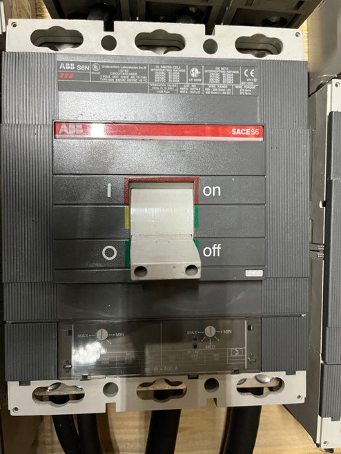 ABB S6N SACE S6 600 Amp 3 Pole Breaker