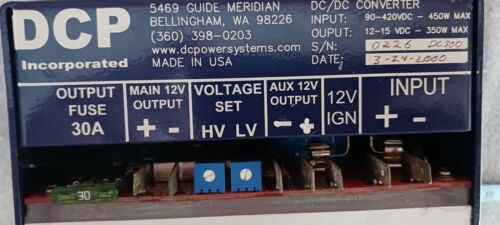 Dc Power Systems New Dc/Dc Converter Input 90-420Vdc 450W Output 12-15V 350W Max