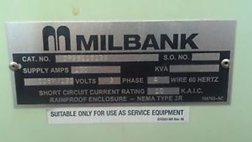 Milbank 100 AMP Freestanding Meter Pedestal 3 phase