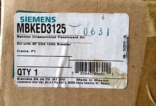 Siemens Breaker Mounting Kit MBKED3125 Three Pole 125A