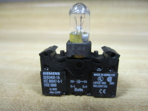 Siemens 3Sb3400-1A Lampholder 3Sb34001A With Bulb Pack Of 36
