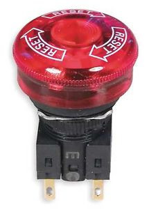 OMRON STI A165E-LS-24D-01 Emergency Stop Switch, Lighted,SPST-NC