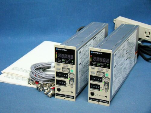 Kyowa Cdv - 900A Signal Conditioner Strain Gauge Converter Voltage Set Of 2 Used
