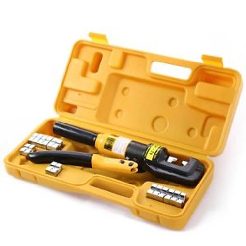 10 TON HYDRAULIC CRIMPER WITH 9 DIES DURABLE CONSTRUCTION CRIMPING TOOL GREAT