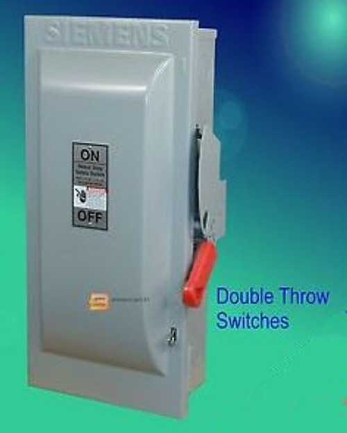 DTNF364 SIEMENS DOUBLE THROW NON FUSIBLE SAFETY SWITCH 200A 600V -BRAND NEW- (d)