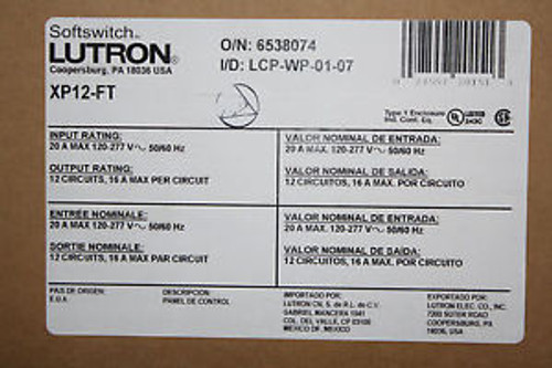 LUTRON XP12-FT SOFTSWITCH 120/277V 12 SWITCHING CIRCUIT LIGHTING CONTROL PANEL