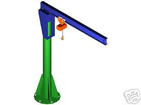 New 1 Ton Abell-Howe Jib Crane. 10 High, 12 Span