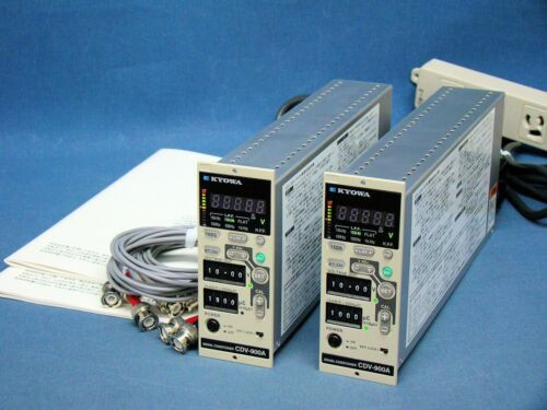 Kyowa Cdv-900A Signal Conditioner Strain Gauge Transducer Voltage Set Of 2