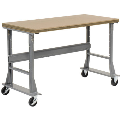 Mobile Fixed Height Workbench Shop Safety Edge 72"W X 36"D Gray
