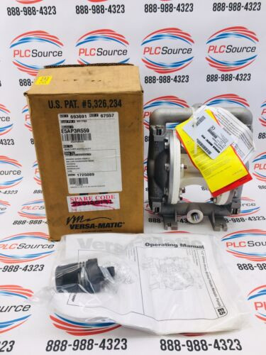 Versa-Matic 1/2 Elima-Matic Bolted Plastic/Metallic Pump E5Ap3R559 125 Psi
