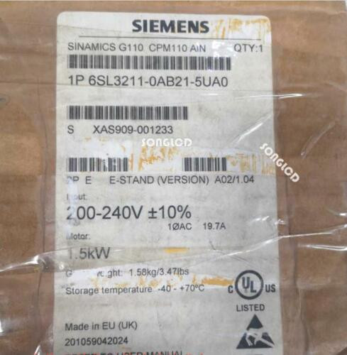 1Pcs New 6Sl3211-0Ab21-5Ua0