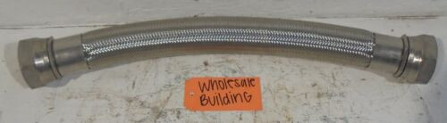 Braided Flex Hose Coupling, 2" Trade Size, 18" Flex Length, Stainless Steel