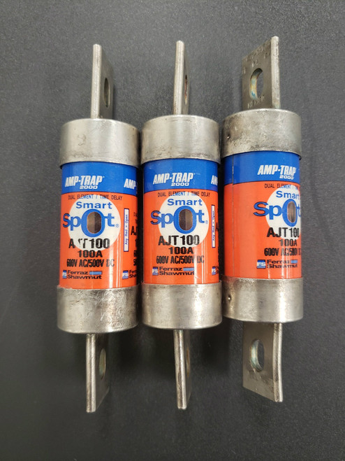 Lot of 3 Gould Ferraz Shawmut Mersen AJT100 NSNP **GENUINE**