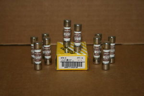 Bussmann KTK-2 Amp 600 Volt Fuses-New In Box (10) Limitron Fast Acting