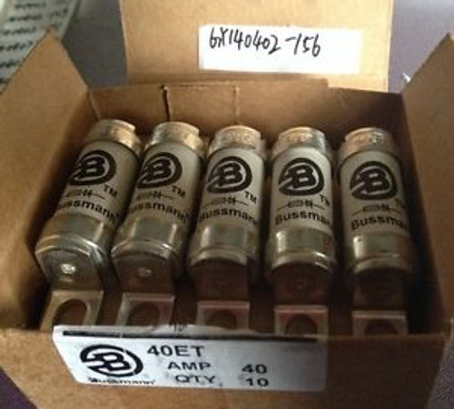 Box of 10 Bussmann 40ET Fast fuse 690V 40A BS88:4 $8/pc