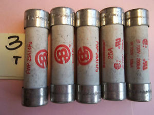 Pack of 5 FUSES NEW NO BOX BUSSMAN FWP-25A14Fa (DR1A-1)