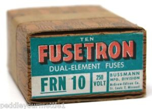 Bussmann Fusetron Dual Element Fuses FRN-10 250 Volt Pack of 10