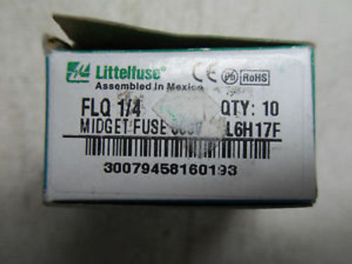 (H4) 1 Pack of 10 New LITTELFUSE FLQ 1/4 500 VAC FUSES