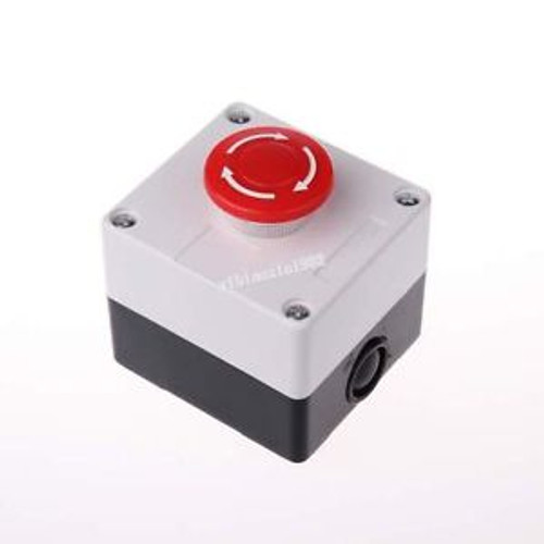 10xRed Sign Mushroom Emergency Stop Push Button Switch Station Normally Closed