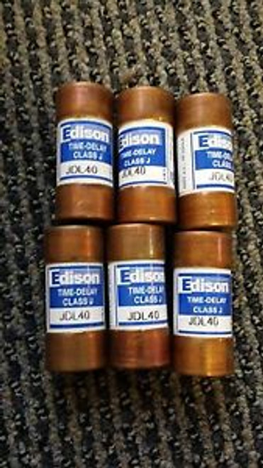 New Pack of 6 Edison Time Delay Class J Fuse JDL 40 AMP