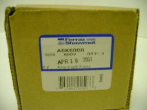 FERRAZ SHAWMUT FUSE CAT#A6K60012 600 AMP 600 VOLT NEW IN THE BOX