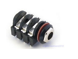 50pcs NEW 6.35mm 1/4 Stereo Insulated Unswitched Socket Jack Copper head