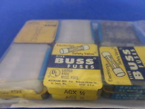 BUSS FUSES AGX-1/2, 35A 250V , New Pack of 12 ( EACH CONTAINS 5 FUSES)