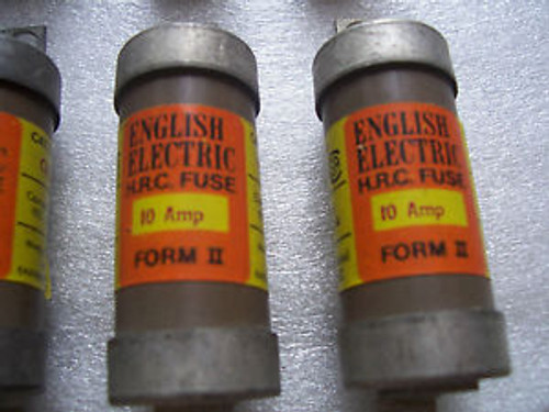 Pack of 14 ENGLISH ELECTRIC  HRC FUSE 10 amp 600v AC 60HZ NEW