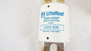 LITTELFUSE L50S 600 SERIES - VERY FAST-ACTING SEMICONDUCTOR FUSE 600 AMP New
