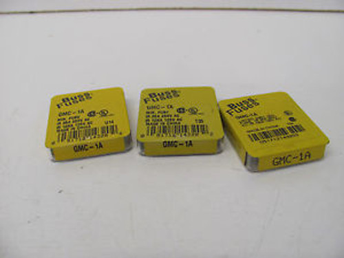 Pack of 3 COOPER BUSSMAN GMC-1A PACKS OF 5 FUSES 1AMP Pack of 3 COOPER BUSSMAN GMC-1A PACKS OF 5 FUSES 1AMP