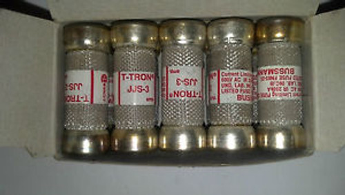 Pack of (10) fuses new in box JJS-3 T-Tron Buss Fuses