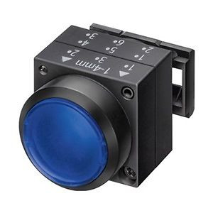 Pushbutton, Non-Ill, 22mm, Maint, PL, Blue