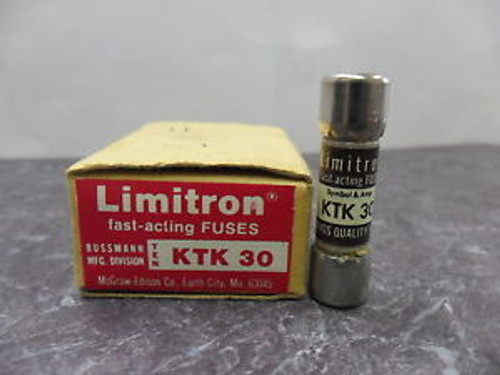New Lot  Bussmann Limitron KTK 30 Amp Fuses Fast Acting New
