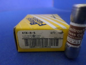 BUSSMANN LIMITRON KTK-R-5, 600V, New - 1 BOX OF 10