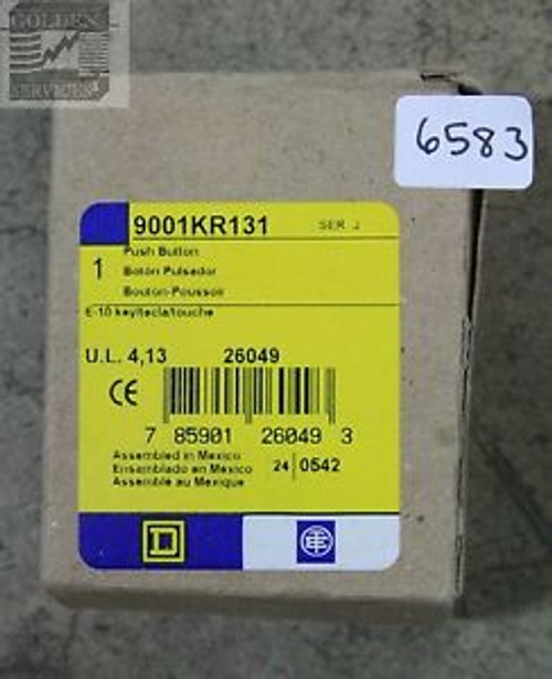 Square D 9001KR131 Pushbutton with Lock (NIB)