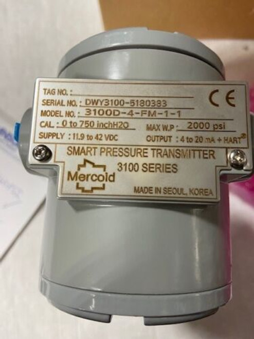 Mercoid Div. Dwyer 3100D-4-Fm-1-1 Smart Pressure Transmitter - New