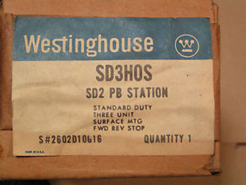 Westinghouse / Cutler-Hammer 2602D10G16 Three Unit PB Station SD3H0S NEW