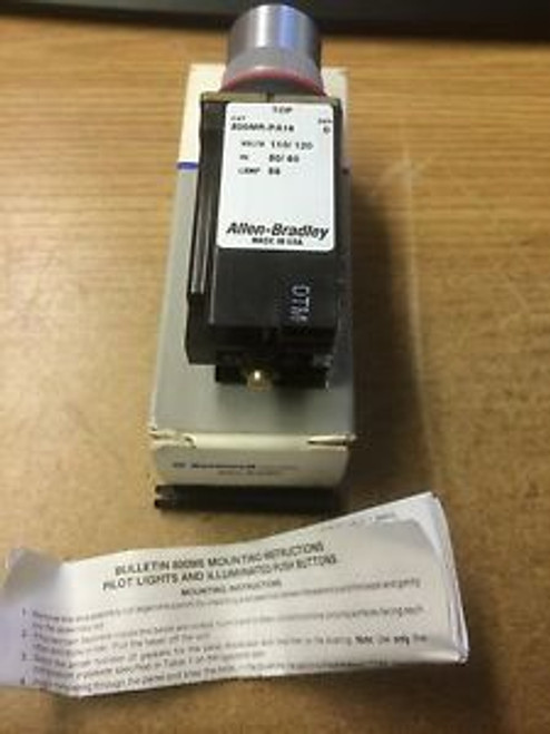 Nib Allen Bradley Round Push Button P/N: 800Mr-Pa16Ga (B127)