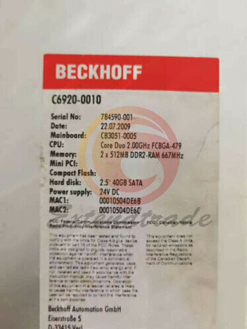 One Used Beckhoff C6920-0010