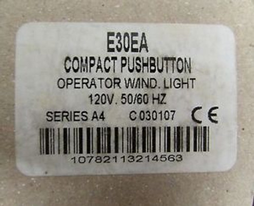 Eaton Cutler Hammer Compact Pushbutton Operator 120V E30 EA