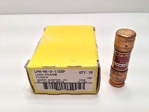 (20) NEW COOPER BUSSMANN LOW-PEAK FUSES LPN-RK-3-1/2SP LPNRK312SP